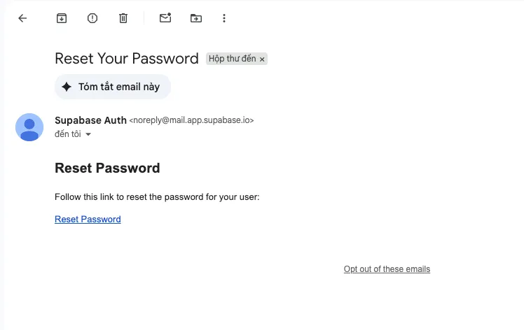Reset Email Content