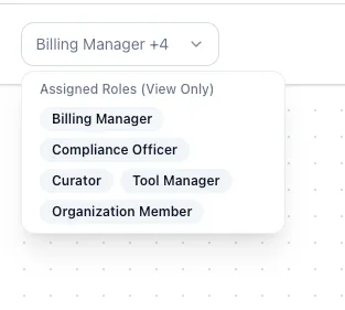 Member Roles Dropdown