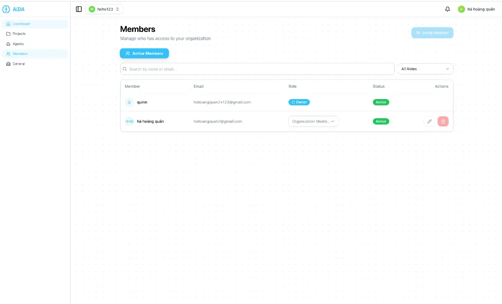 Active Members List